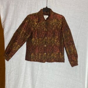 Coldwater Creek Floral Button-Up Jacket